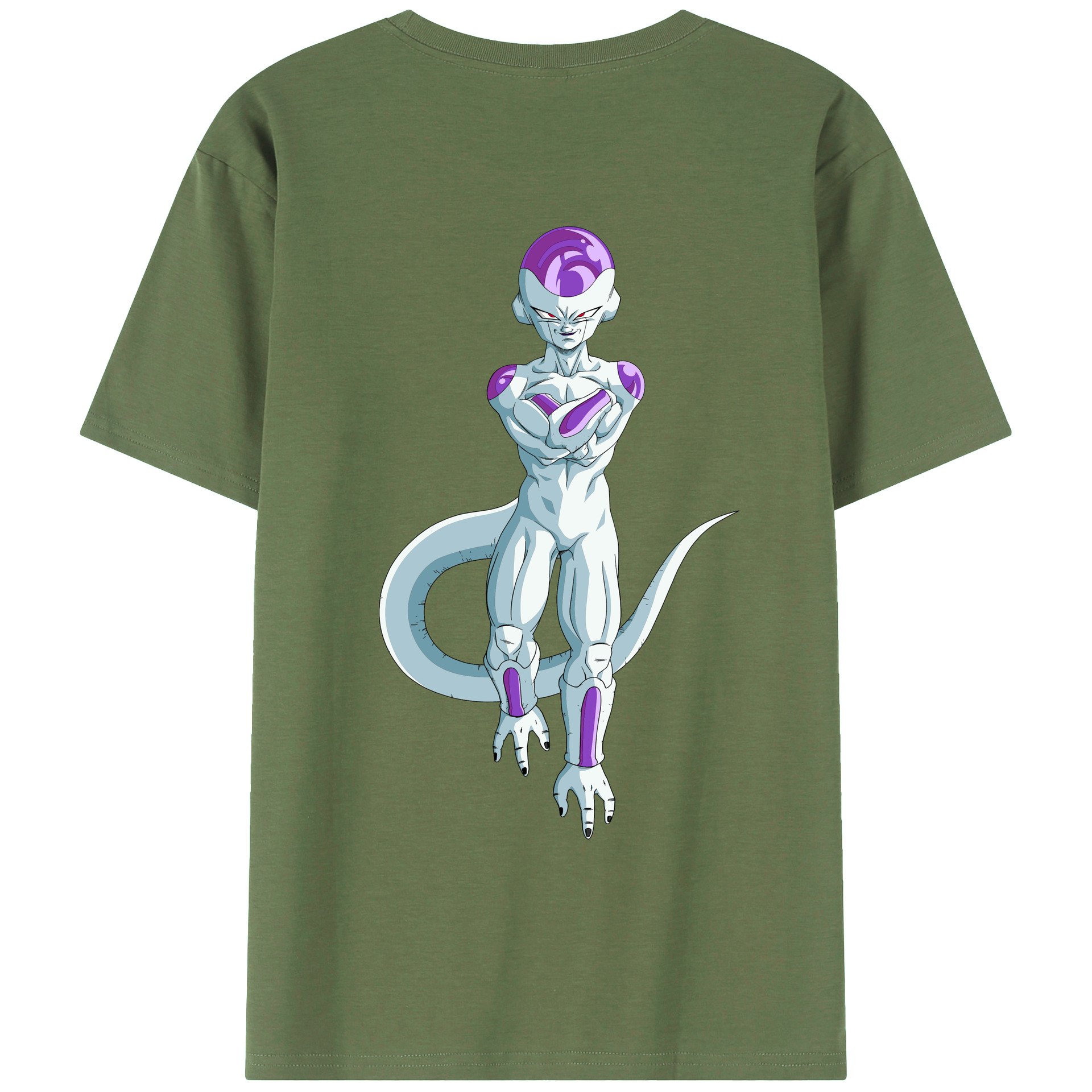 （画像用） ドラゴンボール フリーザ DRAGON BALL Frieza 綿100％ メンズ半袖Tシャツ（バックプリント） 通気性